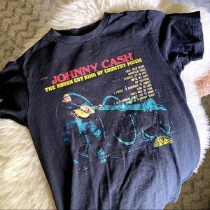 Vintage Johnny Cash T-shirt 100% cotton Sun Record Co country music tee